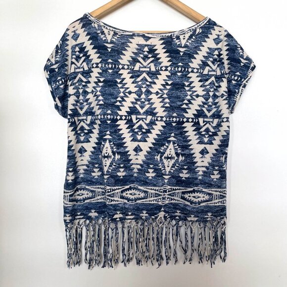 Denim & Supply Ralph Lauren Aztec Fringe Boxy Tee - Picture 2 of 5